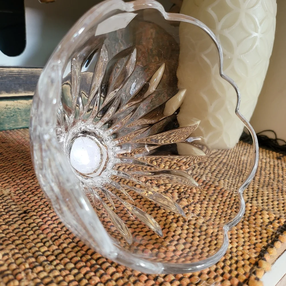 VTG Polonia Lead Crystal 24% Clear Dish 5.5"ร6" Poland - Picture 4 of 6